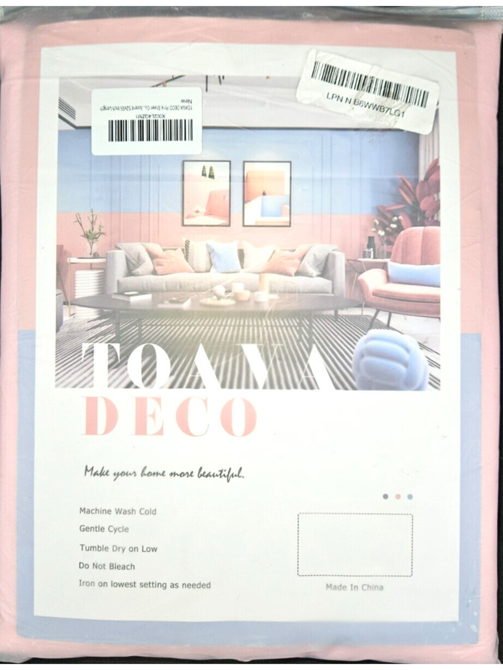 Toava Deco Pink Sheer Curtains @ Panels 52 x 95 Inch Length